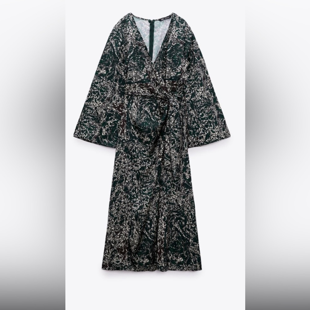 Zara print dress with knot multicolored